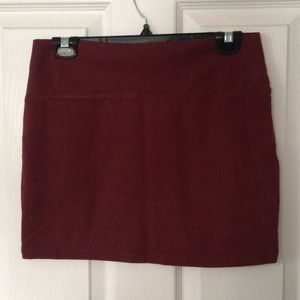Maroon Mini Skirt